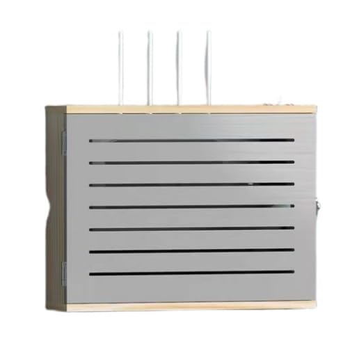 Punch Free WLAN-Router-Box, wandmontiertes Router-Rack, Kabel-Versteckbox, WiFi-Aufbewahrungsbox, TV-Set, oberes Regal, Punch Free Organizer, Steckdosenleisten-Box, Router-Versteck-Aufbewahrungsbox ( von Sohodoo