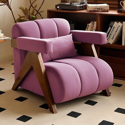 Sohodoo Freizeit-Einzelsofa aus Lammfell – Verwandelbarer Loungesessel for kleine Räume, ergonomische Unterstützung, ideal for Wohnungen und Büros(F) von Sohodoo