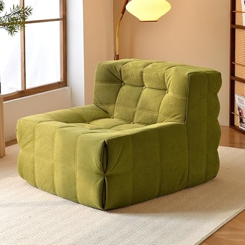 Sohodoo Kompakter Bodensofa-Sessel, leichtes Lazy-Sofa mit All-Sponge-Design, bequem for das Sitzen im Schneidersitz(Green) von Sohodoo