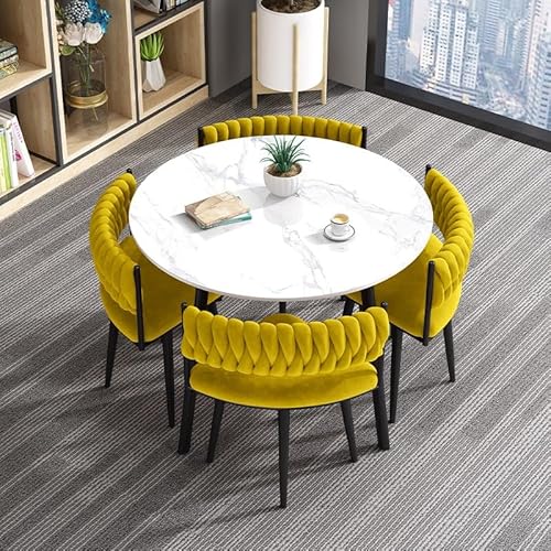 Sohodoo Komplettes 5-teiliges Tischset, Esstisch mit 4 Stühlen for die Küche, Lösung for kleine Räume, langlebige Konstruktion(G) von Sohodoo