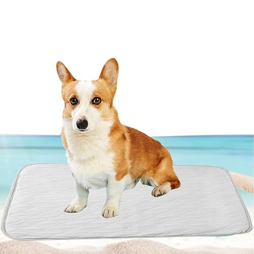 Sohodoo Kühlende Haustiermatte – 5–10 °C aktive Kühlung, ungiftige Matratze for Hunde und Katzen, Multifunktion for den Innen- und Außenbereich(Grau,70-100cm) von Sohodoo