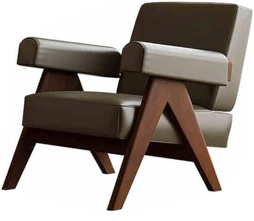 Sohodoo Moderne Akzentstühle, Lesesessel, Lesesessel mit Armlehne und Beinen aus Holz, Bequeme gepolsterte Sessel for Wohnzimmer, Schlafzimmer, Büro(C) von Sohodoo