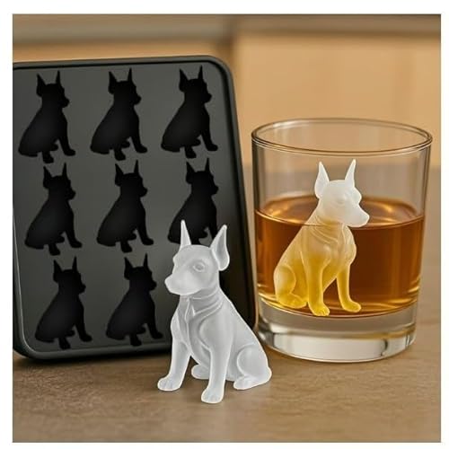 Sohodoo Neuartige Eiswürfelform in Hundeform – 3D-Silikonform for Haustier-Snacks und Partygetränke(B) von Sohodoo