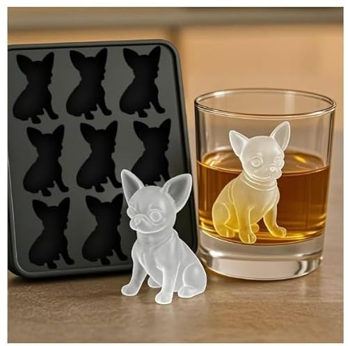Sohodoo Neuartige Eiswürfelform in Hundeform – 3D-Silikonform for Haustier-Snacks und Partygetränke(C) von Sohodoo