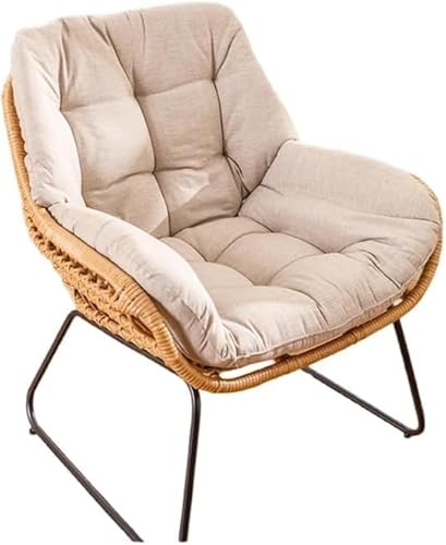 Terrassenmöbel-Set, 3-teilig, kleine Boho-Rattan-Stühle for den Außenbereich, Korbsofa, Garten-Gesprächs-Balkon-Bistro-Sets for Hof, Pool oder Hinterhof(A) von Sohodoo