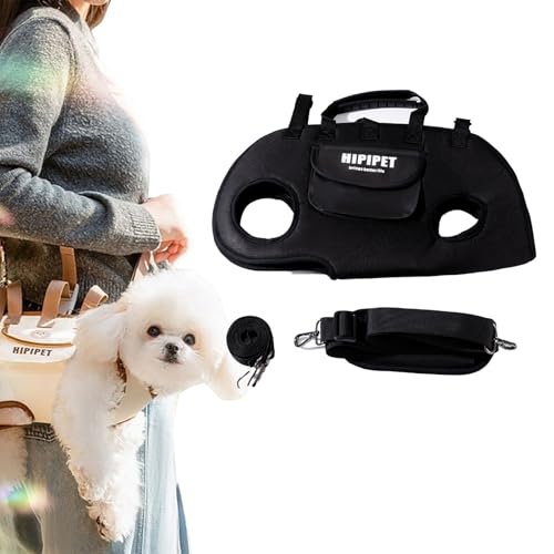 Tragetuch for große Hunde – stützendes Ganzkörpergeschirr for mittelgroße und große Hunde, reduziert Beinreibung(Black,XL) von Sohodoo