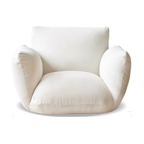 Verstellbarer klappbarer Sofastuhl, Lazy Sofa-Stuhl mit 5 verstellbaren Armlehnen und Rückenlehne for Zuhause, Schlafzimmer, Boden-Gaming-Stuhl (Color : Yellow) von Sohodoo