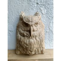 Eule Aus Holz, Eichenholz Dekor Eulenkopf von SohowoodDirectory