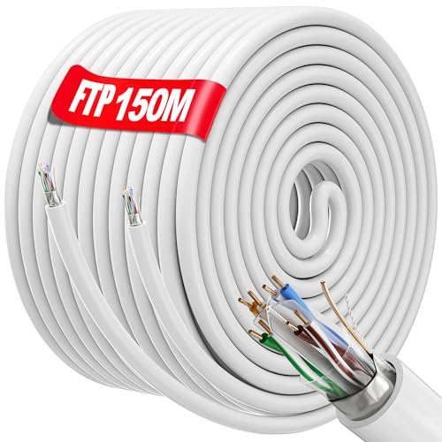 150m Netzwerkkabel Verlegekabel, Lan Kabel 150 meter Außen Cat 6 150m Ethernet Kabel Hochgeschwindigkeits Abschirmung Installationskabel Datenkabel |Outdoor Indoor Wetterfest, 23AWG, Anti-Jamming 150m Netzwerkkabel Verlegekabel, Lan Kabel 150 meter Außen Cat 6 150m Ethernet Kabel Hochgeschwindigkeits Abschirmung Installationskabel Datenkabel |Outdoor Indoor Wetterfest, 23AWG, Anti-Jamming von Soibke