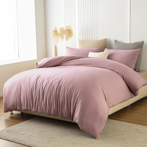 Soifox Bettwäsche 200x200 Rosa - weich und angenehm bügelfrei & knitterfrei Bettbezug 200 x 200 Set mit 80x80 cm Kissenbezug 2er Set Bettwasche mit Reißverschluss Soifox Bettwäsche 200x200 Rosa - weich und angenehm bügelfrei & knitterfrei Bettbezug 200 x 200 Set mit 80x80 cm Kissenbezug 2er Set Bettwasche mit Reißverschluss von Soifox