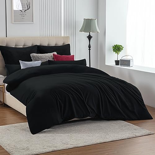 Soifox Winter Flanell Bettwäsche 180x200 - Schwarz Flauschige und Warme Cashmere Touch Bettbezug + Kissenbezug 2er Set 80x80 cm mit Reißverschluss Soifox Winter Flanell Bettwäsche 180x200 - Schwarz Flauschige und Warme Cashmere Touch Bettbezug + Kissenbezug 2er Set 80x80 cm mit Reißverschluss von Soifox