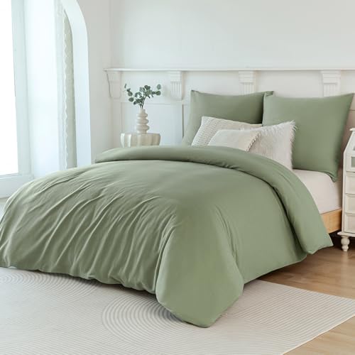 Soifox Winter Thermo Fleece Bettwäsche 200x200 Salbeigrün, Flauschige und Warme Cashmere Touch Bettbezug + Kissenbezug 2er Set 80x80 cm mit Reißverschluss Soifox Winter Thermo Fleece Bettwäsche 200x200 Salbeigrün, Flauschige und Warme Cashmere Touch Bettbezug + Kissenbezug 2er Set 80x80 cm mit Reißverschluss von Soifox