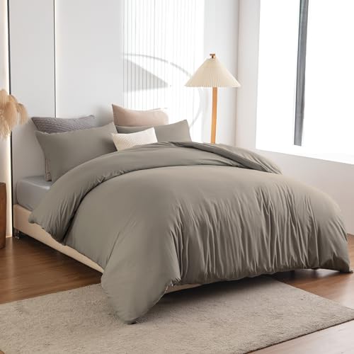 Soifox bettwäsche Taupe 135x200 - bettwäsche-Sets aus Mikrofaser bügelfrei & knitterfrei mit Reißverschluss 1 Bettbezug 135 x 200 + 1 Kissenbezug 80 x 80 cm Soifox bettwäsche Taupe 135x200 - bettwäsche-Sets aus Mikrofaser bügelfrei & knitterfrei mit Reißverschluss 1 Bettbezug 135 x 200 + 1 Kissenbezug 80 x 80 cm von Soifox