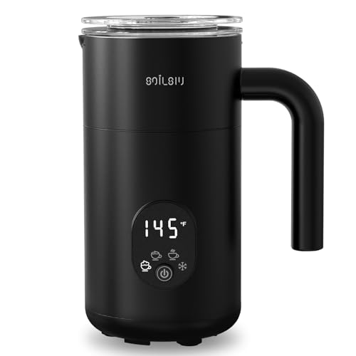 Milchaufschäumer, 4-in-1 Milchaufschäumer und Dampfer, 13oz/380ml Aufschäumer für warmen und kalten Schaum für Kaffee, Latte, Cappuccino, Matcha von Soilsiu