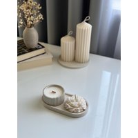 Sojakerze Im Geriffelten Gefäß | Handgemacht Duftfrei Mit Baumwoll - Oder Holzdocht von SojaOase