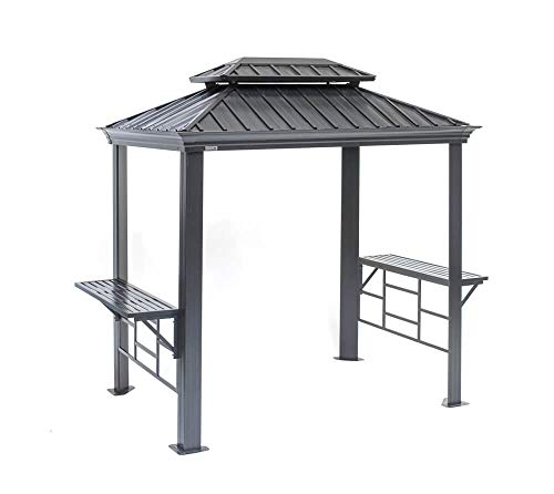 Sojag Aluminium Grill Pavillon Messina 68 | Anthrazit | 179x292x262 cm von Sojag