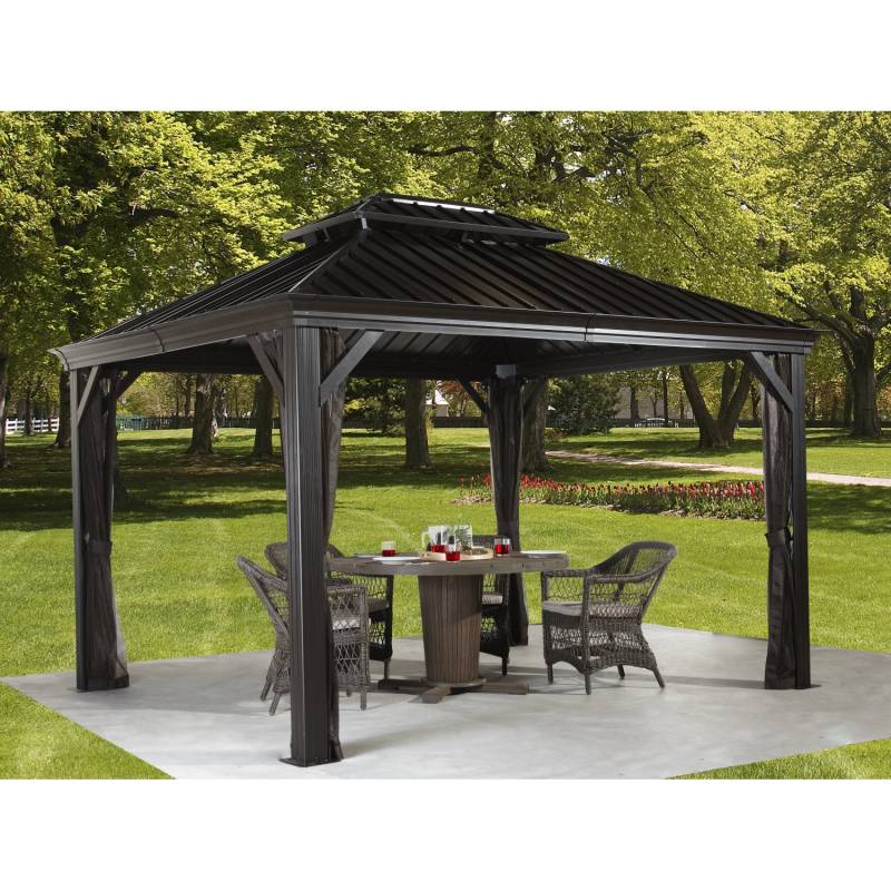 Sojag Aluminium Pavillon Messina 10 x 12 Anthrazit 298 cm x 363 cm x 291 cm von Sojag