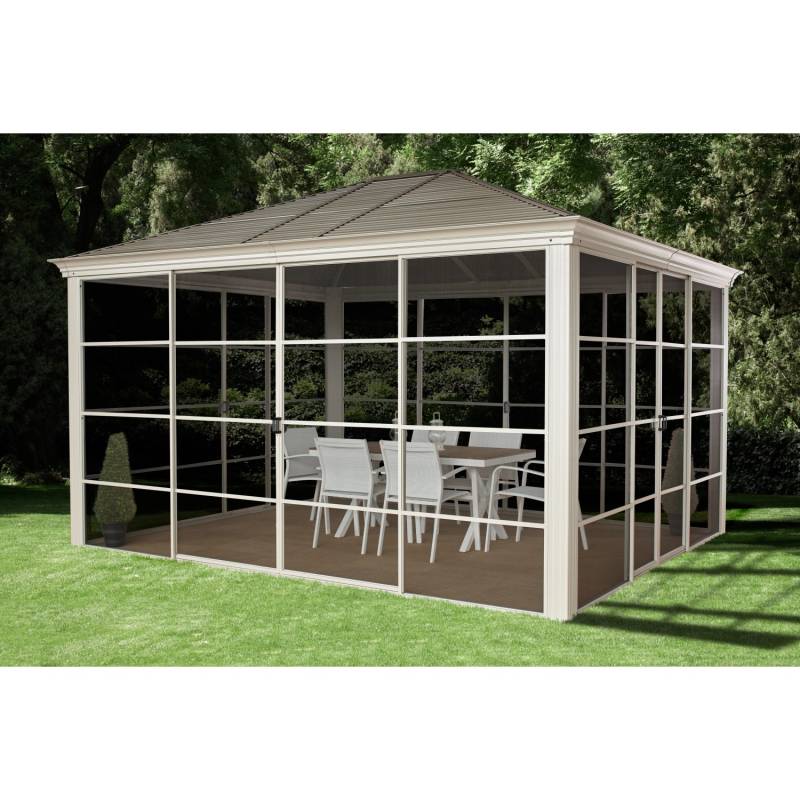 Sojag Aluminium Pavillon Striano 12 x 14 Champagner 362 cm x 427 cm x 296 cm von Sojag