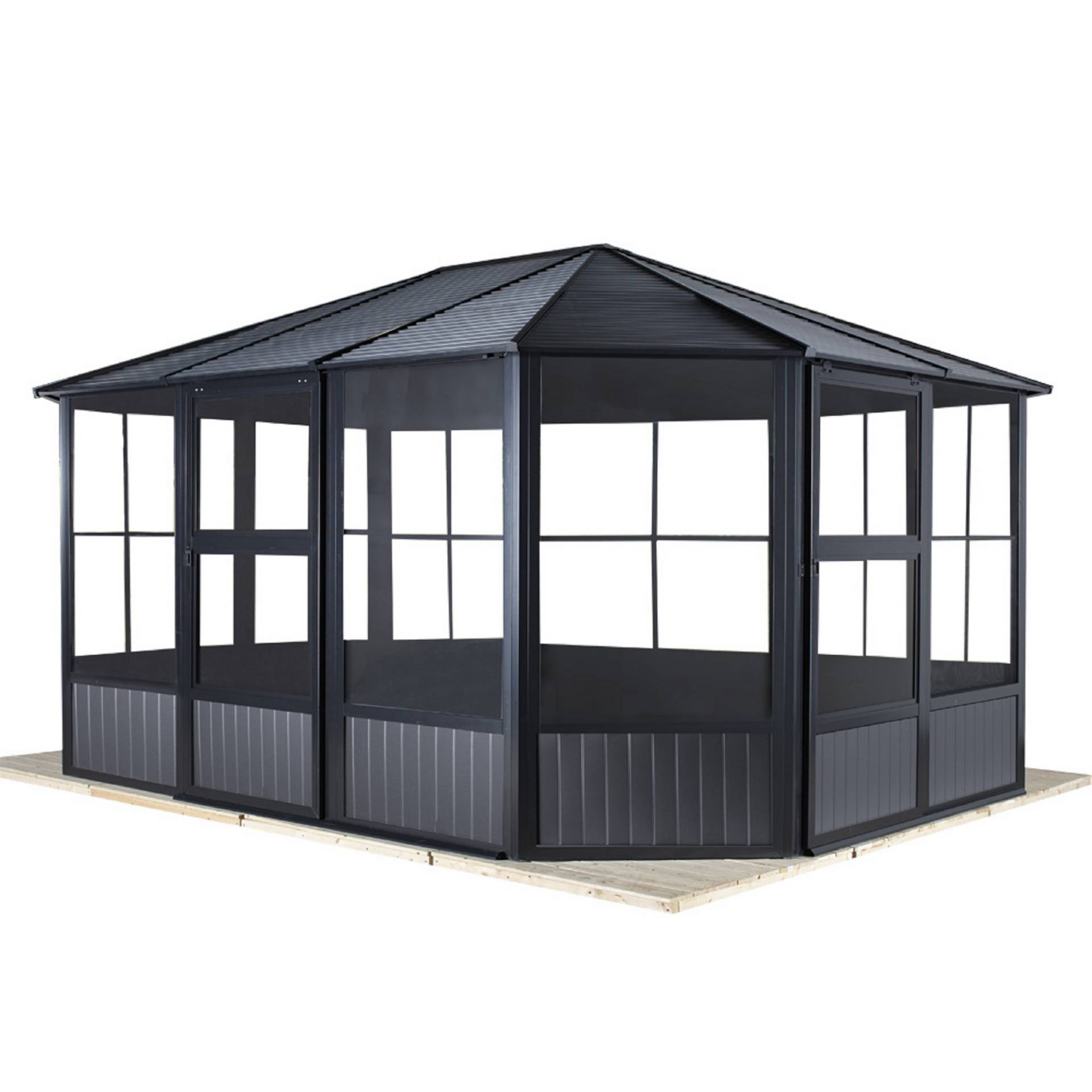 Sojag Pavillon 'Charleston' anthrazit 384 x 384 x 281 cm Sojag Pavillon 'Charleston' anthrazit 384 x 384 x 281 cm von Sojag