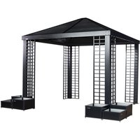 Sojag Pavillon Havana 1010 anthrazit Aluminium B/H/L: ca. 298x294x298 cm von Sojag