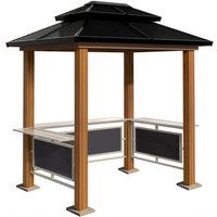 Sojag Pavillon Maui braun Aluminium B/H/L: ca. 178x278x243 cm von Sojag