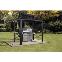 Sojag Pavillon Messina BBQ anthrazit Stahl B/H/L: ca. 292x262x179 cm von Sojag