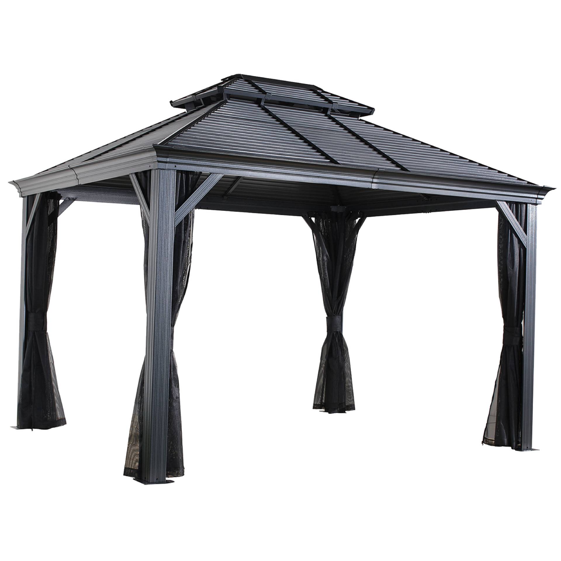 Sojag Pavillon 'Mykonos' basaltgrau 299 x 363 x 291 cm Sojag Pavillon 'Mykonos' basaltgrau 299 x 363 x 291 cm von Sojag