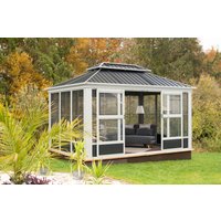 Sojag Pavillon ""Olan 1014"", (Set), aus Aluminium, mit Wintergarten, inkl. Moskitonetzen von Sojag