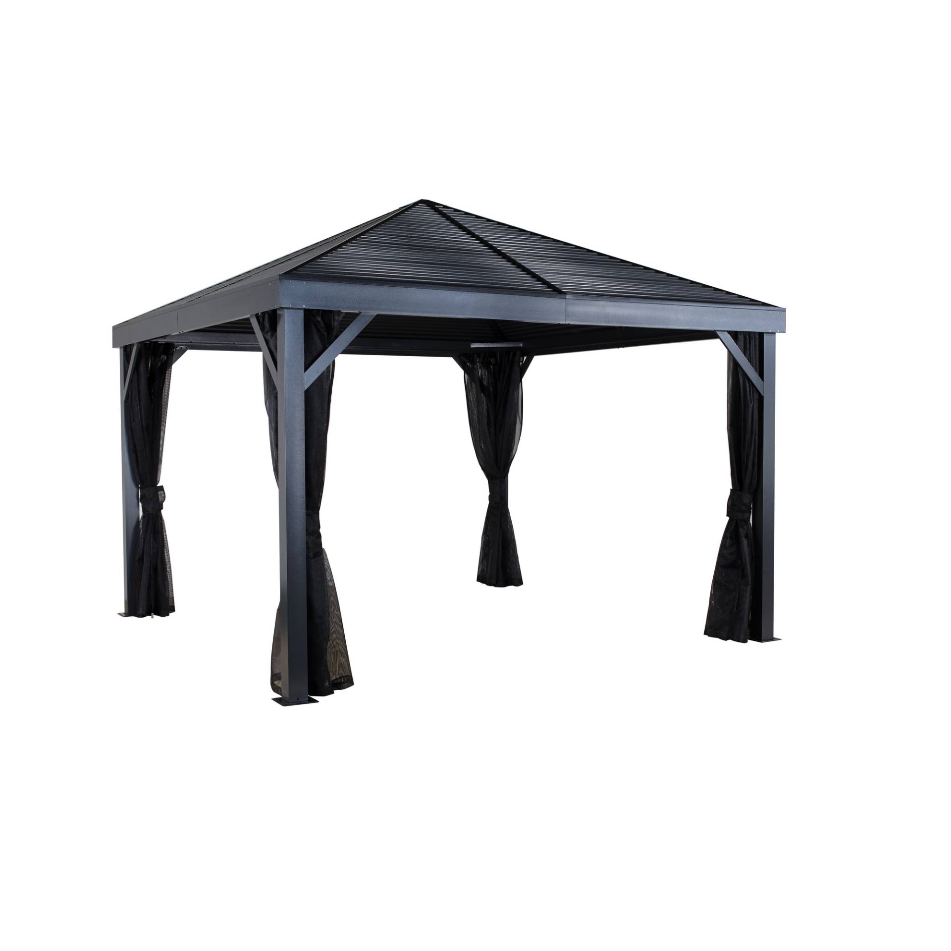 Sojag Pavillon 'South Beach 12 x 12' basaltgrau 363 x 363 x 310 cm von Sojag