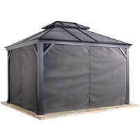 Sojag Pavillon-Vorhang-Set Mykonos/Moreno dunkelgrau Polyester B/T: ca. 380x254 cm von Sojag