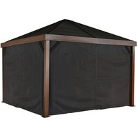 Sojag Pavillon-Vorhang-Set South Beach & Valencia schwarz Polyester von Sojag