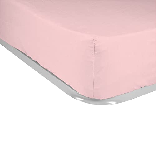 Sokios Spannbetttuch Cotton Percel von 200 Fäden Pink Stick 26. Weich und atmungsaktiv. Es Macht Keine Bälle Bett90 (90x200) von Sokios
