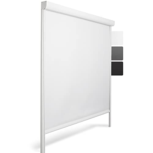 Sol Royal Kassettenrollo mit Führungsschiene SolReflect K24 70x175 cm Weiß - Blackout Thermorollo seitliche Führungsschienen - Befestigung ohne Bohren - Verdunkelungsrollo 70cm breit von Sol Royal