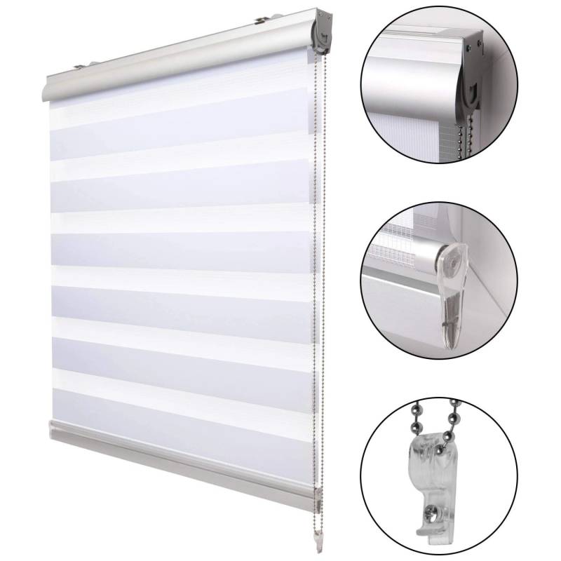 Sol Royal SolDecor DK9 Doppelrollo mit Kassette 80x160cm Weiß von Sol Royal