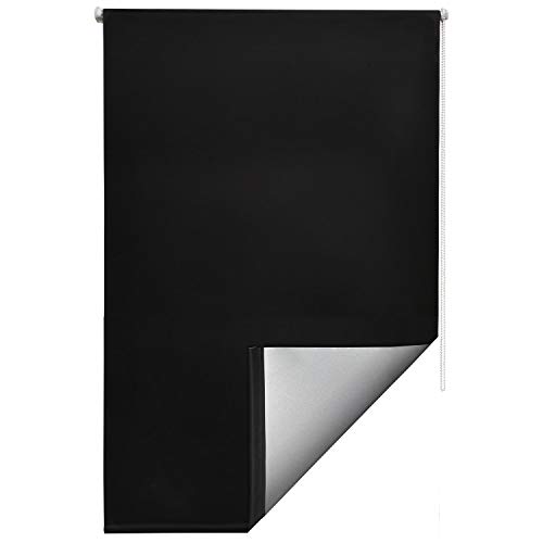 Sol Royal Thermorollo SolReflect T42 Verdunkelungsrollo 45x160 cm Rollo Schwarz - Rollos für Fenster ohne Bohren mit Thermobeschichtung - Wärmeschutzrollo Thermo Rollo zum Klemmen, Klemmfix Rollo von Sol Royal