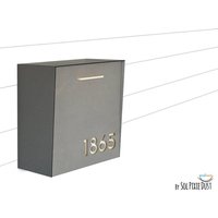 Briefkasten Mit Betongesicht | Tür, Aluminiumkörper Und Beige Acryl, Modernes Design, Benutzerdefinierter Briefkasten, An Der Wand Montierter von SolPixieDust