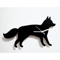 Fuchs-Silhouette - Wanduhr von SolPixieDust