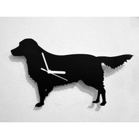 Golden Retriever Hund - Wanduhr Silhouette von SolPixieDust