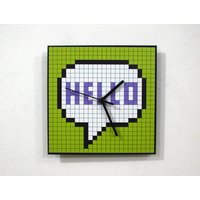 Hello Pixel - Wanduhr von SolPixieDust