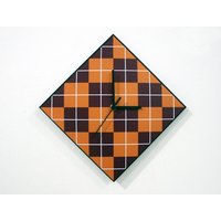 Hipster Dreieck Muster Braun - Wanduhr von SolPixieDust