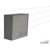 Mailbox Mit Beton Gesicht | Tür, Aluminium Körper Und Grauem Acryl, Modernes Design, Benutzerdefinierte Mailbox, Wand Mailnest Typ 1 von SolPixieDust