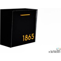 Mailbox Mit Schwarzem Gesicht Und Körper Aus Aluminium Gelben Acrylzahlen, Benutzerdefinierte Im Modernen Stil, Zur Wandmontage, Mailnest Typ 1 Mailbox Mit Schwarzem Gesicht Und Körper Aus Aluminium Gelben Acrylzahlen, Benutzerdefinierte Im Modernen Stil, Zur Wandmontage, Mailnest Typ 1 von SolPixieDust
