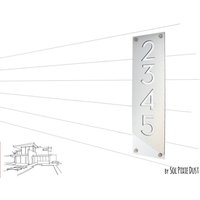 Moderne Hausnummern, Alucobond Mit Weißem Acryl - Vertikal 3 Hausadresse Schild Türnummer von SolPixieDust