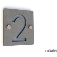 Moderne Hausnummern, Eine Nummer Quadratisch Beton Mit Grauem Acryl - Hausadresse Schild Türnummer Moderne Hausnummern, Eine Nummer Quadratisch Beton Mit Grauem Acryl - Hausadresse Schild Türnummer von SolPixieDust