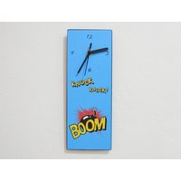 Pop Art -Knock Knock Boom - Wanduhr von SolPixieDust