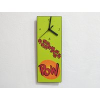 Pop Art - Pow Wanduhr von SolPixieDust