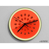 Wassermelonen Obst Wanduhr von SolPixieDust