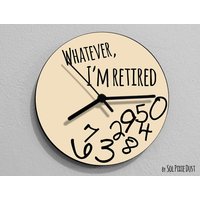 Whatever, I'm Retired/Runde Beige - Wanduhr Rgb Led 5V Option Whatever, I'm Retired/Runde Beige - Wanduhr Rgb Led 5V Option von SolPixieDust