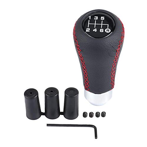6Speed Gear Knob,Universal Fahrzeug 6 Gang Sctknauf Auto Scthknopf Scthknöpfe PU Scth mit 3 Schläuchen(rot) six speed er knob 93,6 gang sctknauf,sctknauf gang,sctknauf überzug von SolUptanisu