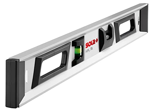 SOLA 1713601 HPL3180 Präzisionswasserwaage HPL 3 180 Länge 1800 mm, Silber/Schwarz von Sola